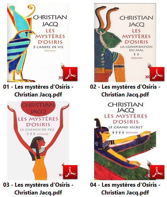 ju92 Les Mystères dOsiris Complet ( 4 Tomes ). Christian Jacq Epub + PDF + Mobi [fr]