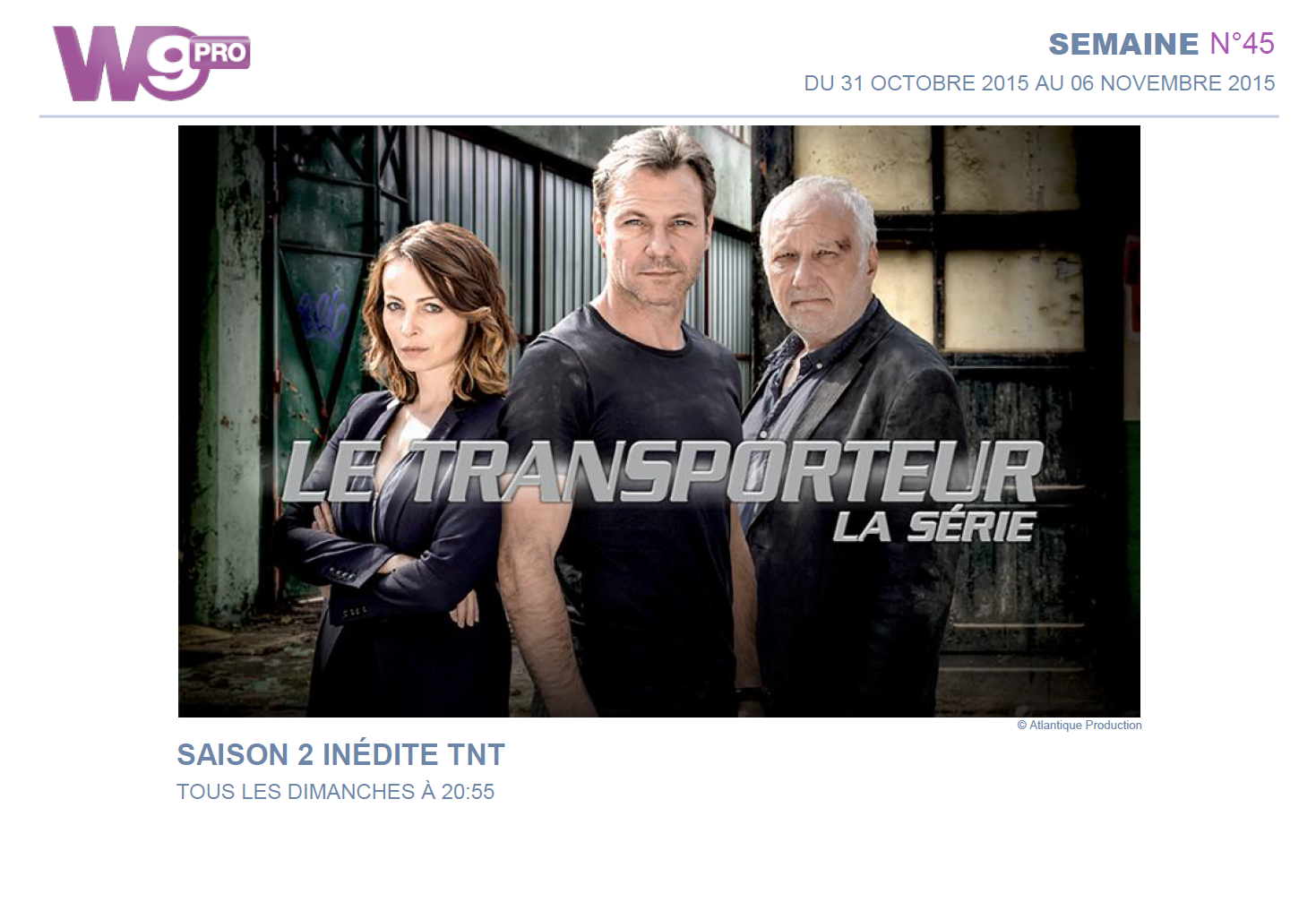 Le Transporteur, la série (saison 2) diffusée sur W9