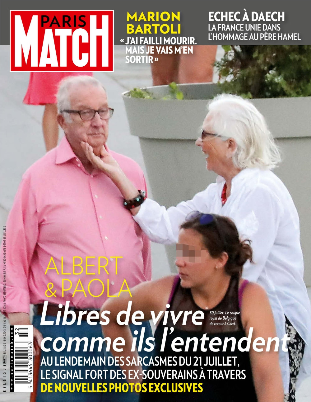 Paris Match Belgique N°778 - 04 au 10 Août 2016 