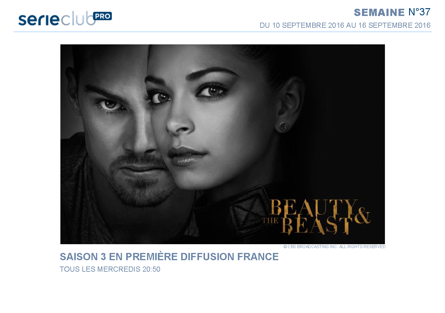 Beauty and The Beast (saison 3) diffusée sur SerieClub
