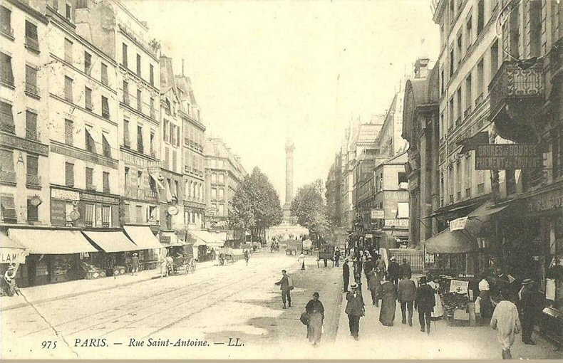 RUE SAINT ANTOINE PARIS 4ème. PHOTOS D'AUTREFOIS.