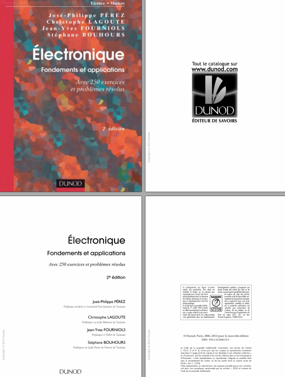 Electronique : Fondements et applications Avec 250 exercices...2e Edition.