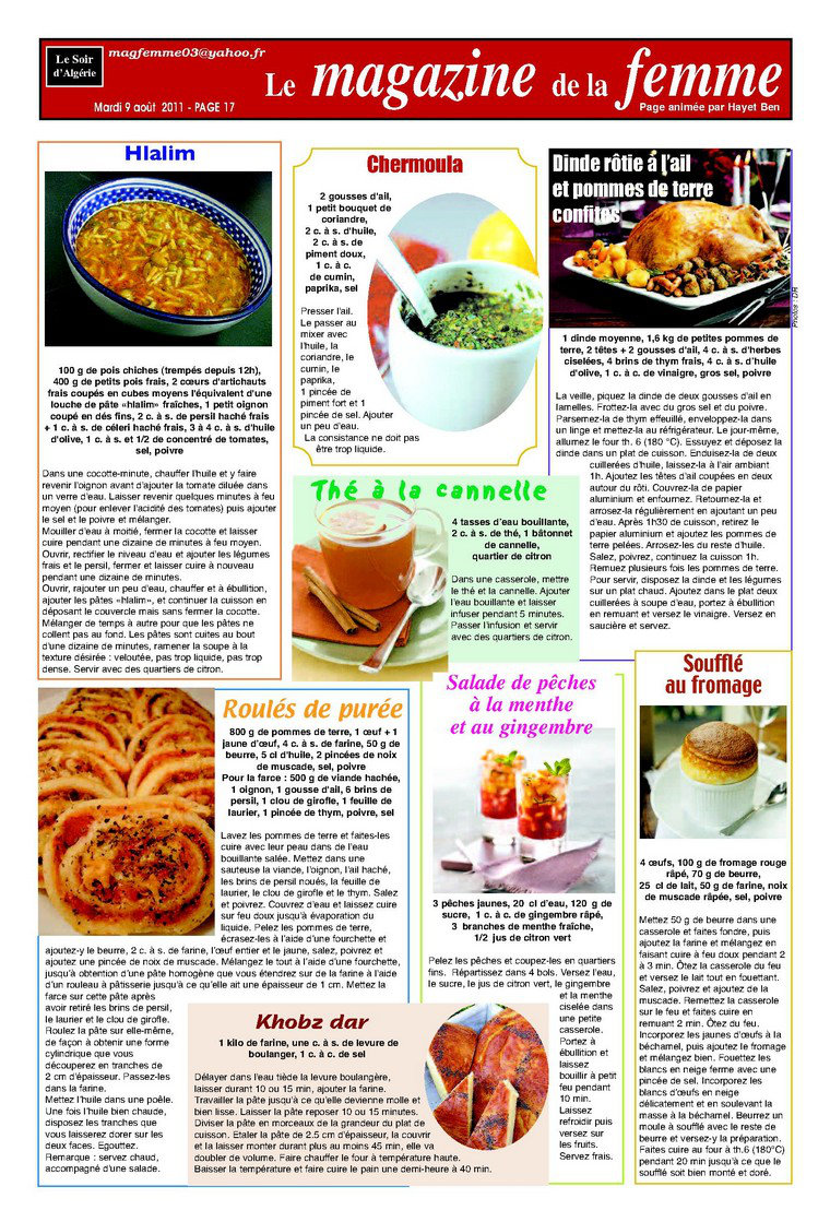 وصفات جريدة le soir ليوم 9 رمضان ( بالفرنسية ) 142906471