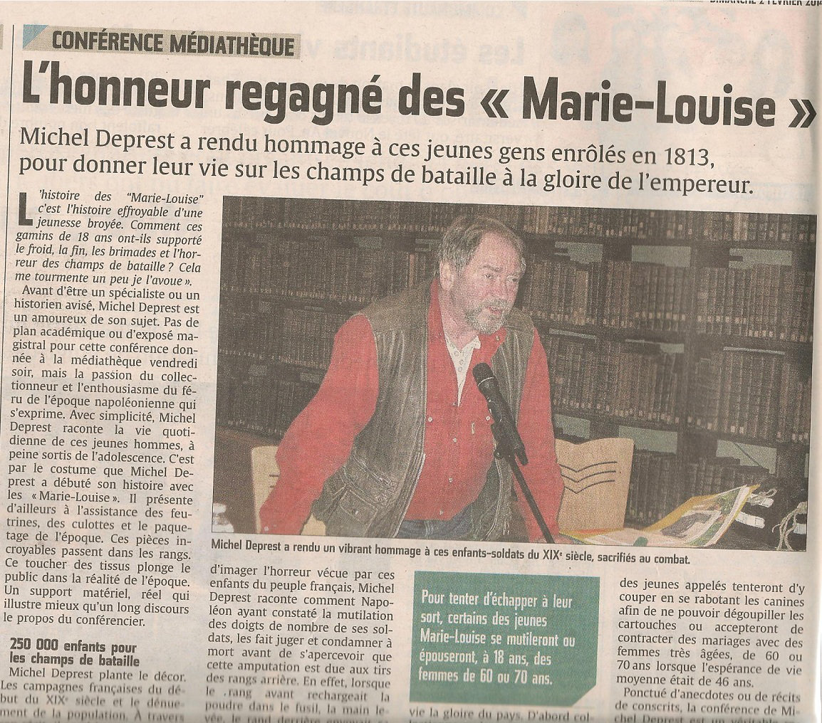 Conférence "les Marie-louise" le 31 janvier 2014 à la Médiathèque du grand Troyes. Bj5m