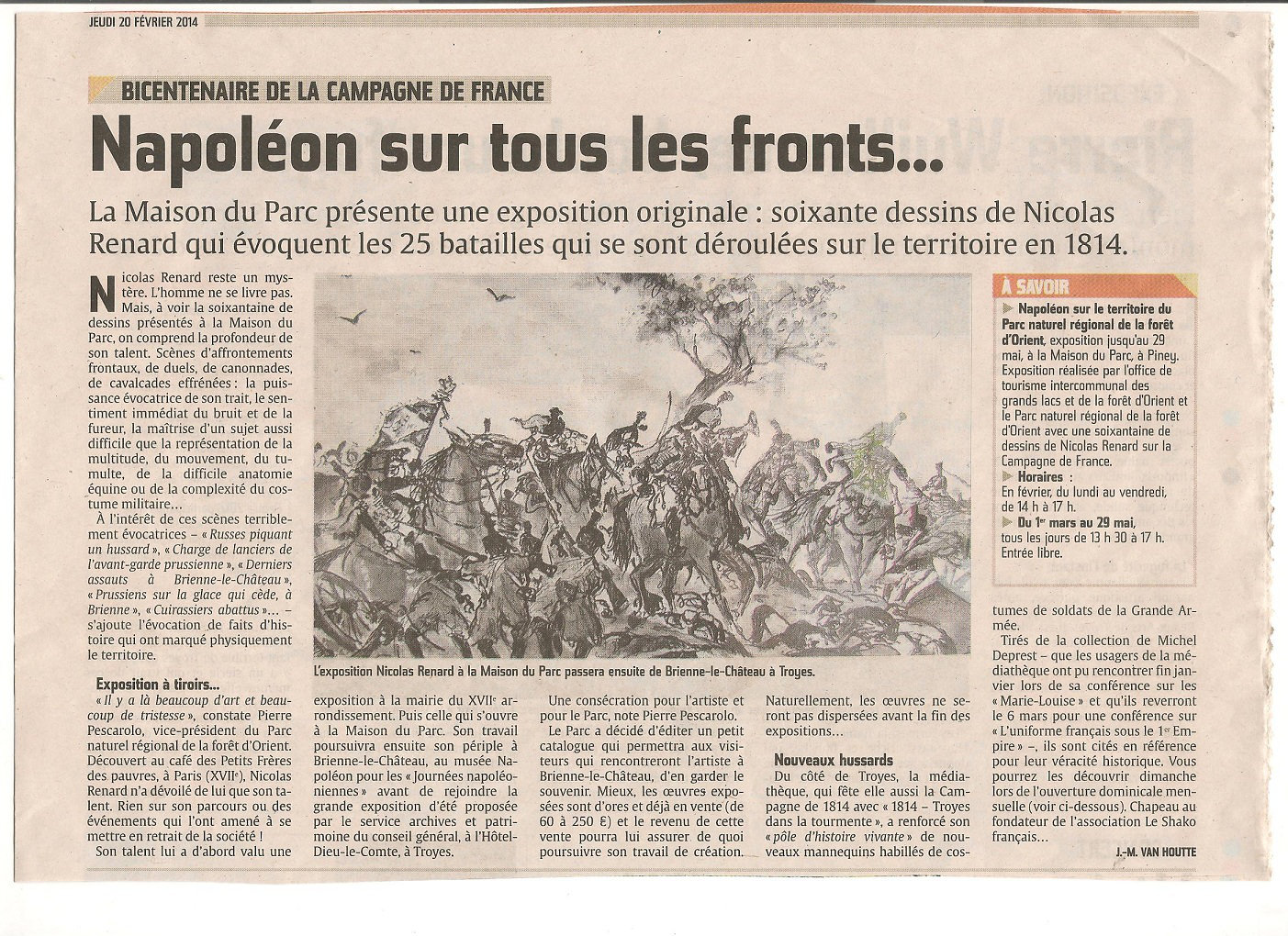 Exposition : Napoléon sur le territoire du pârc de la forêt d'Orient, du 1er mars au 29 mai 2014 I8cj