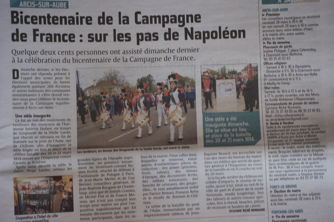 Exposition bicentenaire de la bataille d'Arcis sur Aube du 23 au 28 mars 2014 I7tj
