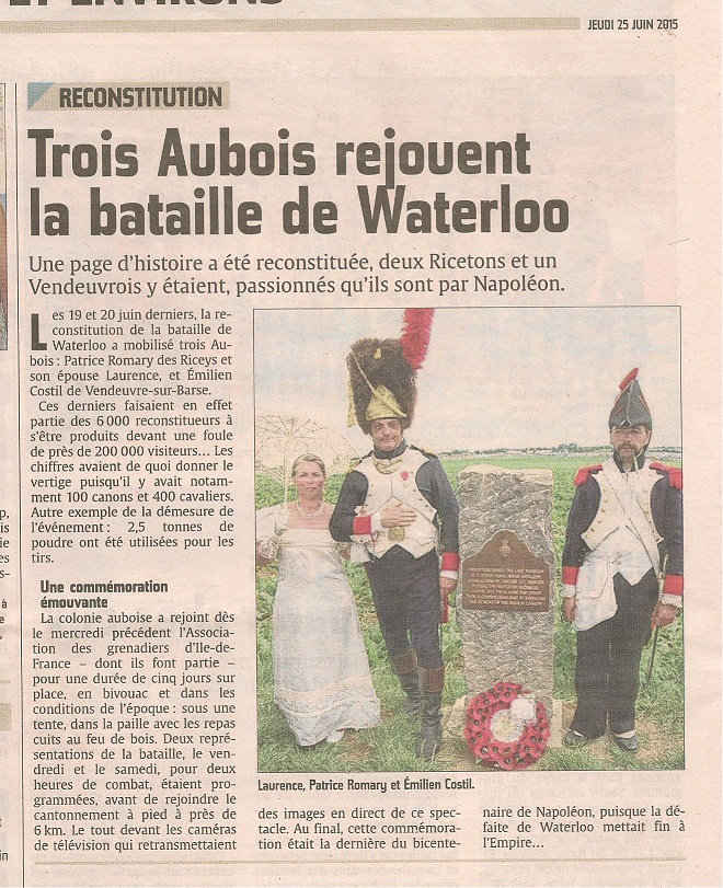 Bicentenaire de la bataille de Waterloo O2vn