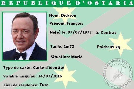 François Dickson -Carte d'identité & Passeport Tarz
