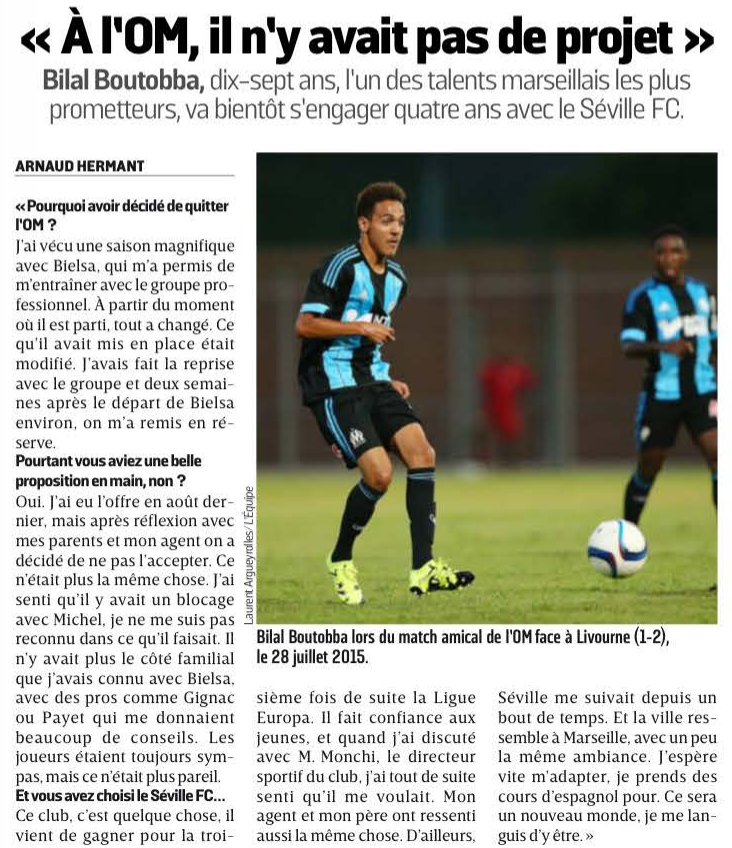 Fernandez - [Bilal Boutobba] signe au FC Séville 2en8