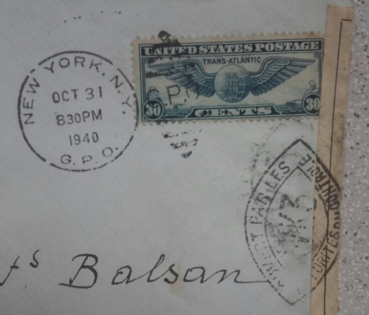 Ma collection de lettres affranchies avec le timbre US C24 Transatlantic  8g7l