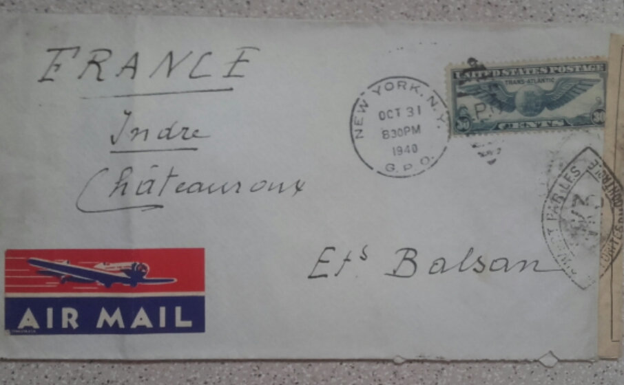 Ma collection de lettres affranchies avec le timbre US C24 Transatlantic  D5au