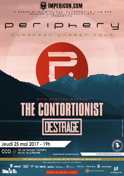 Periphery + The Contortionist + Destrage @ CCO (Lyon) 2tl8