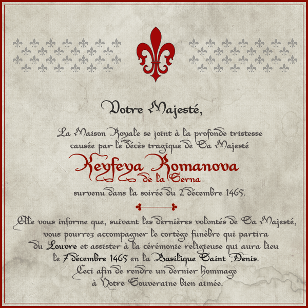 [MR] Novembre 1465 - Trépas de SM la Reine Keyfeya Romanova Dbnf