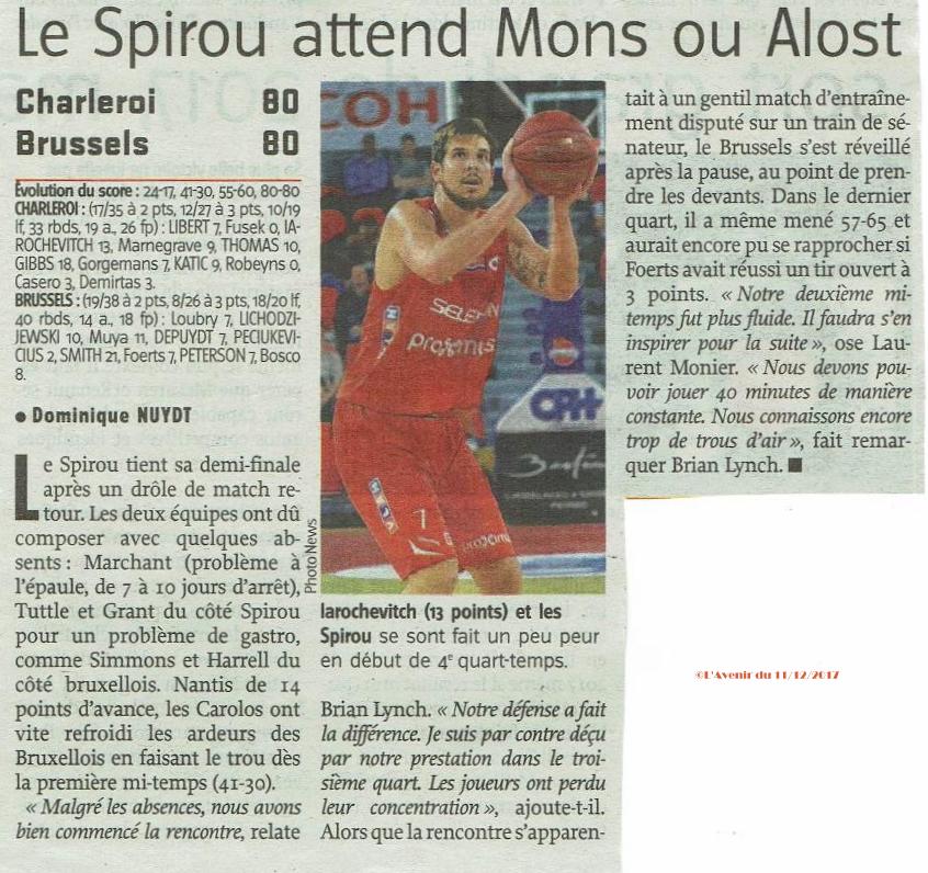 Coupe Brussels-Spirou  Uv23