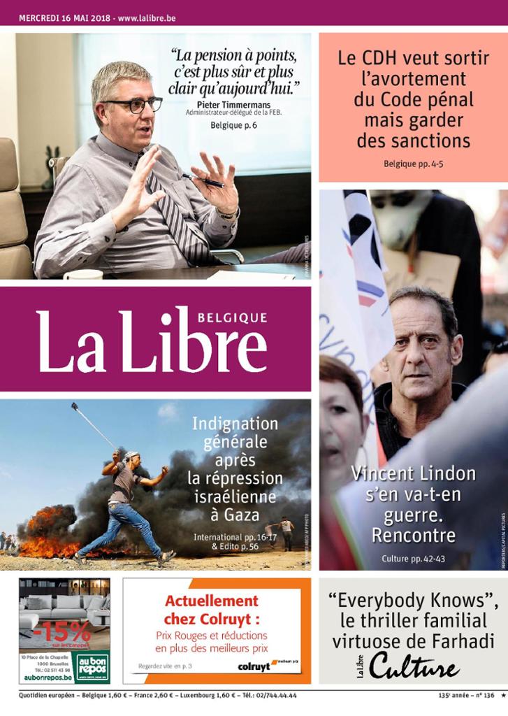 La Libre Belgique Du Mercredi 16 Mai 2018