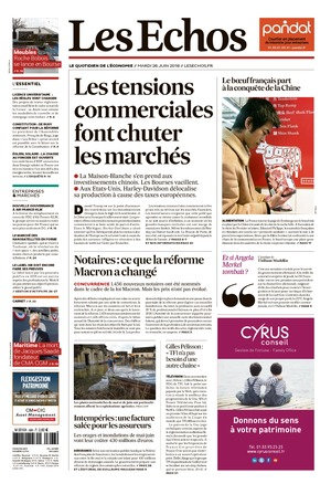 Les Echos & Les Echos Sociétés Du Mardi 26 Juin 2018