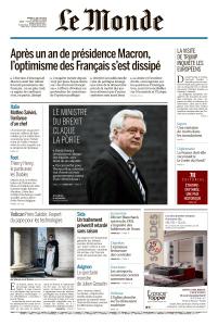 Le Monde Du Mardi 10 Juillet 2018