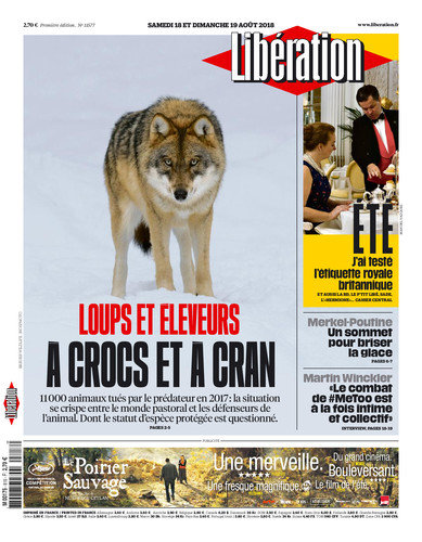 Libération Du Samedi 18 & Dimanche 19 Août 2018​
