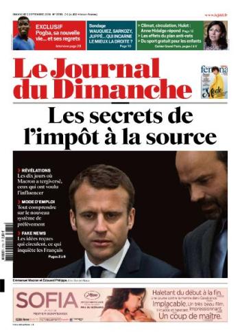 Le Journal du Dimanche N°3739 - 9 Septembre 2018