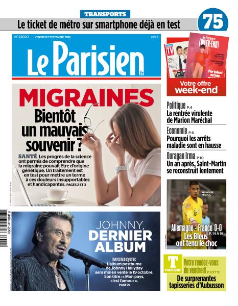 Le Parisien Du Vendredi 7 Septembre 2018