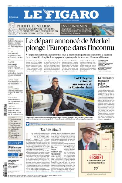 Le Figaro & Le Figaroscope Du Mercredi 31 Octobre 2018