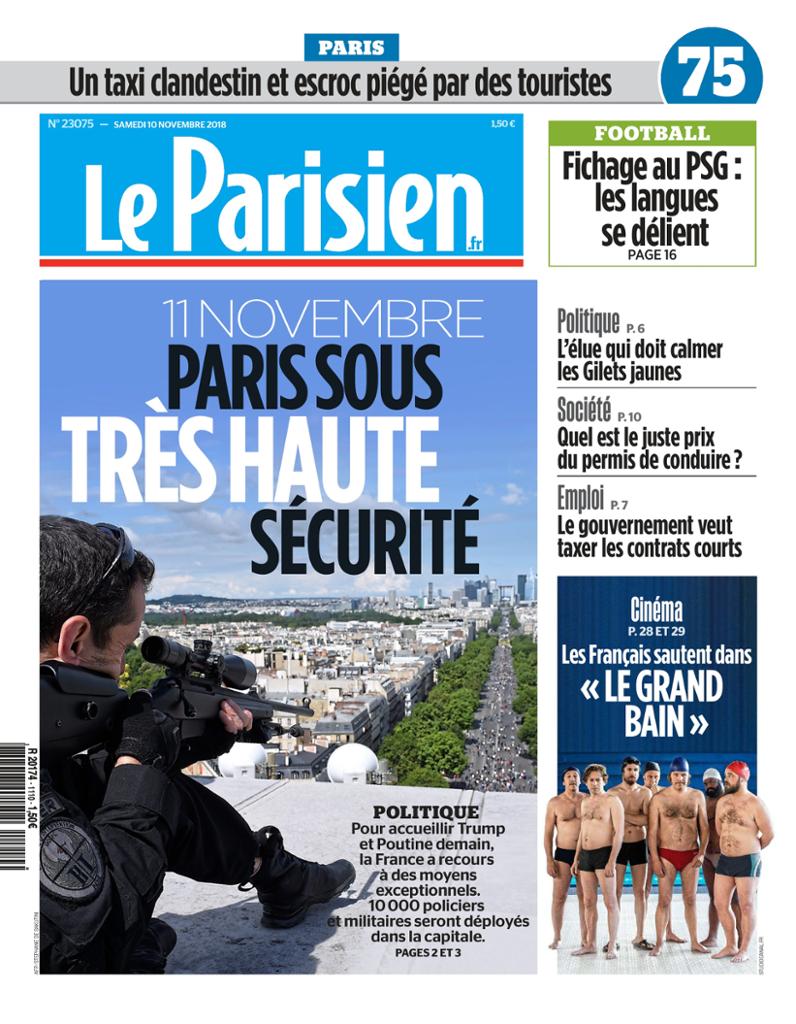Le Parisien Du Samedi 10 Novembre 2018 