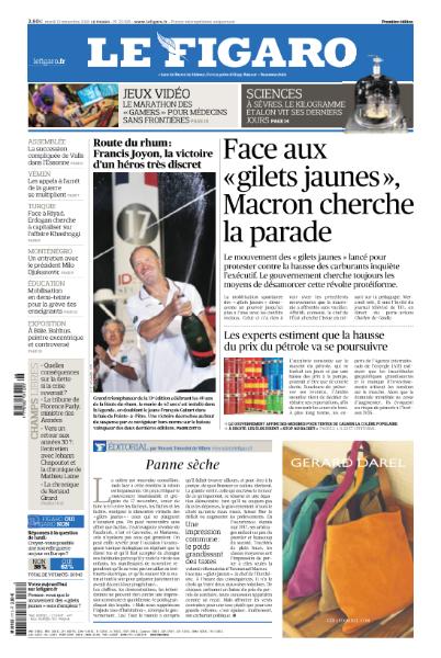  Le Figaro Du Mardi 13 Novembre 2018