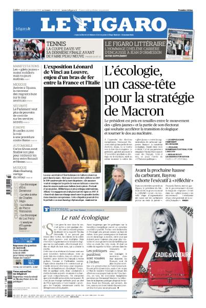 Le Figaro Du Jeudi 22 Novembre 2018