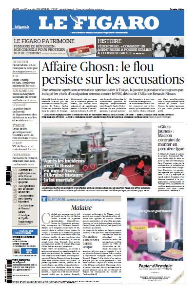  Le Figaro Du Mardi 27 Novembre 2018