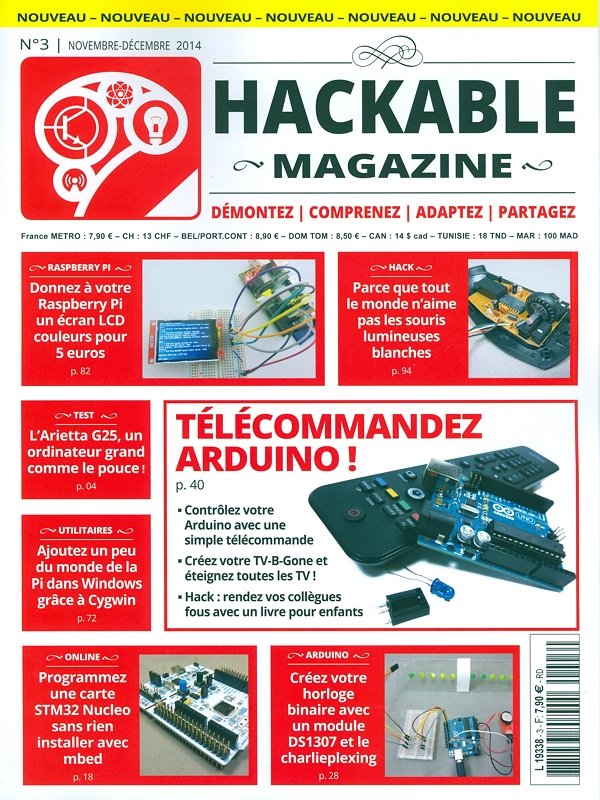 Collection complète de 27 Hackable magazines 01 (07/2014) -> 27 (11/2018)