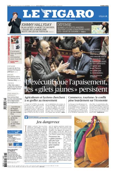 Le Figaro & Le Figaroscope Du Mercredi 5 Décembre 2018
