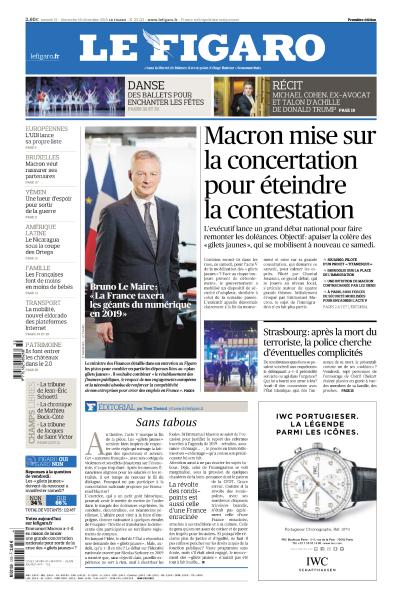 Le Figaro Du Samedi 15 & Dimanche 16 Décembre 2018