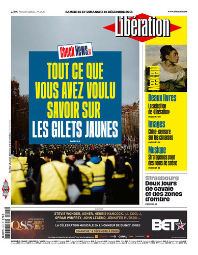 Libération Du Samedi 15 & Dimanche 16 Décembre 2018