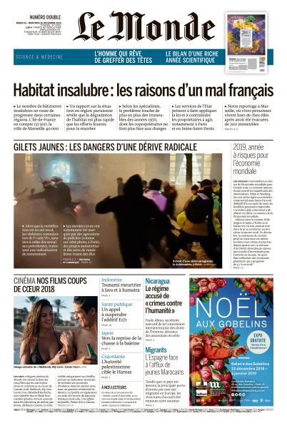  Le Monde du Mardi 25 & Mercredi 26 Décembre 2018