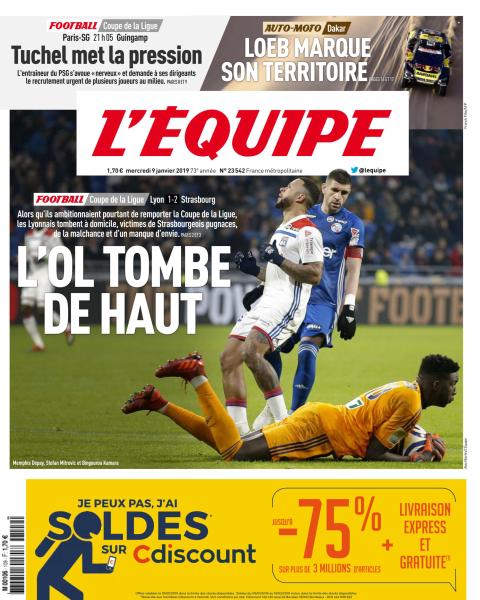  L’Équipe Du Mercredi 9 Janvier 2019