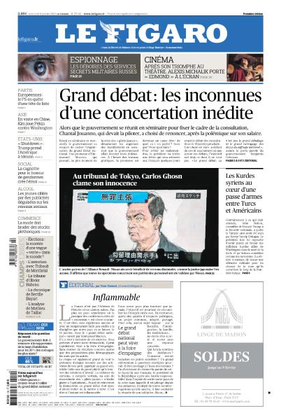  Le Figaro & Le Figaroscope Du Mercredi 9 Janvier 2019