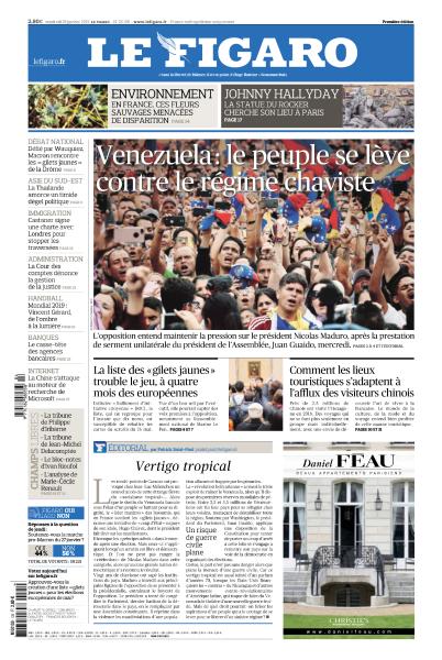 Le Figaro Du Vendredi 25 Janvier 2019