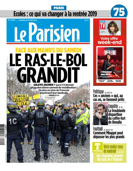 Le Parisien Du Vendredi 15 Février 2019