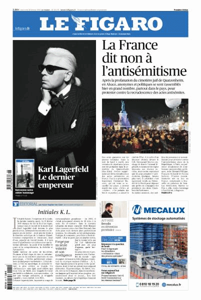  Le Figaro & Le Figaroscope Du Mercredi 20 Février 2019