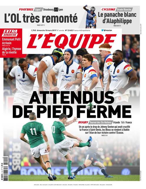  L’Équipe Du Dimanche 10 Mars 2019