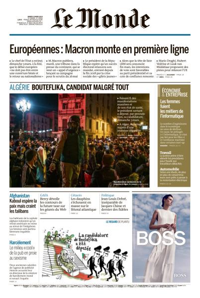 Le Monde Du Mardi 5 Mars 2019