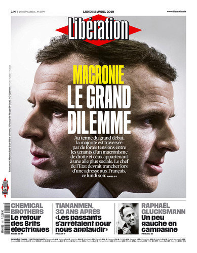  Libération Du Lundi 15 Avril 2019