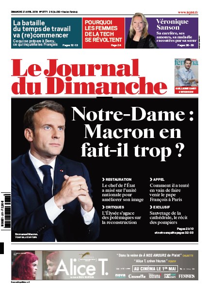 Le Journal Du Dimanche 21 Avril 2019