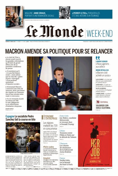 Le Monde WeekEnd & Le Monde Mag Du Samedi 27 Avril 2019