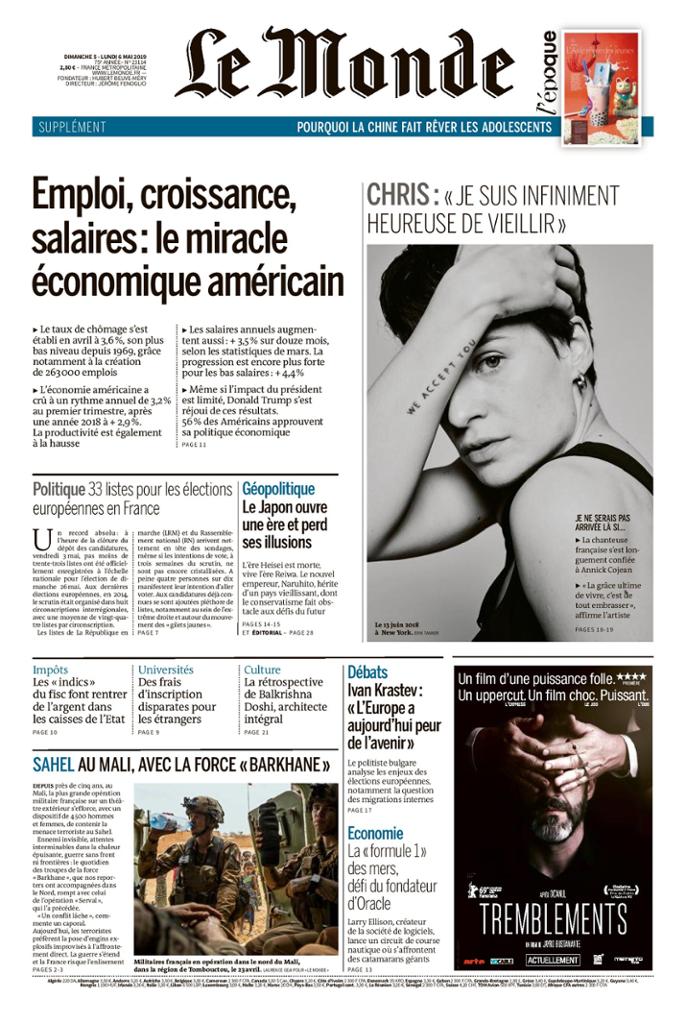  Le Monde Du Dimanche 5 & Lundi 6 Mai 2019