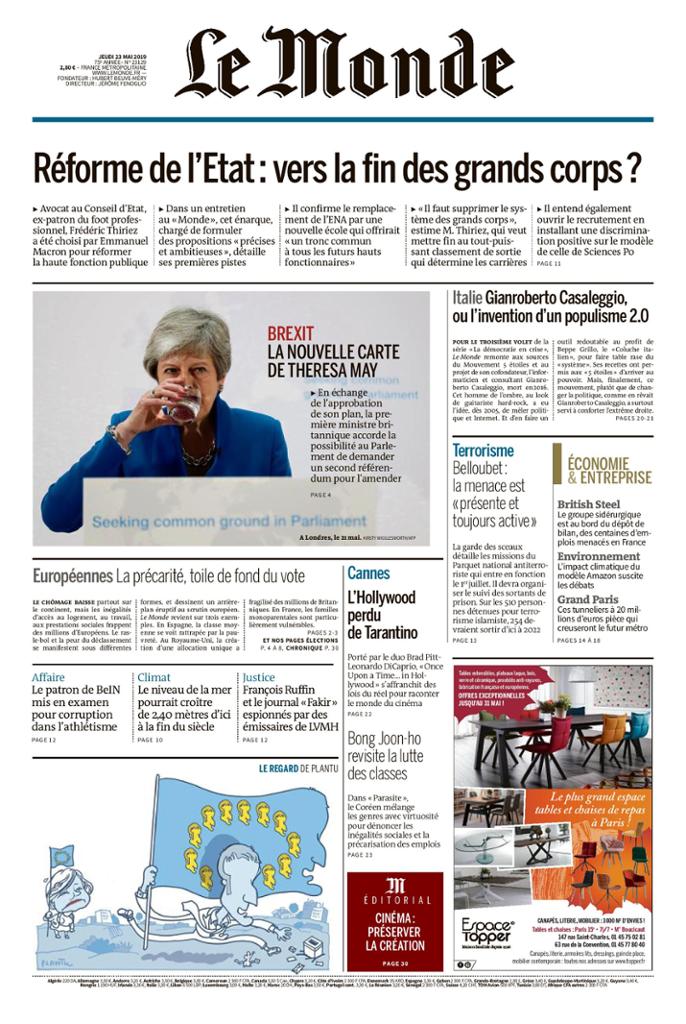 Le Monde Du Jeudi 23 Mai 2019