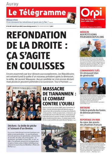 Le Télégramme (8 Editions) Du Mardi 4 Juin 2019