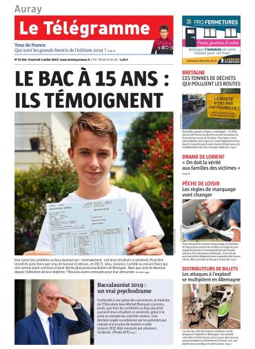 Le Télégramme (9 Éditions) Du Vendredi 5 Juillet 2019