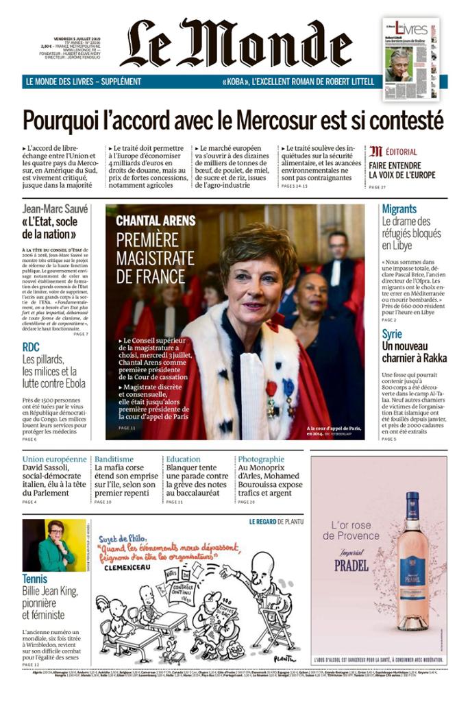 Le Monde Du Vendredi 5 Juillet 2019