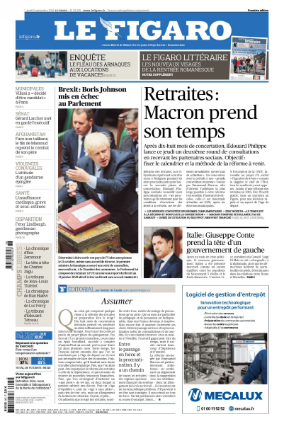 Le Figaro Du Jeudi 5 Septembre 2019